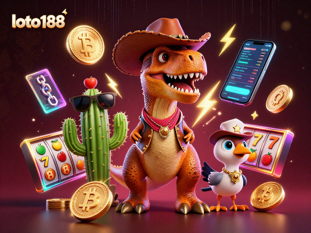 Engage in thrilling action with loto188's vibrant 3D casino adventure featuring fun characters.