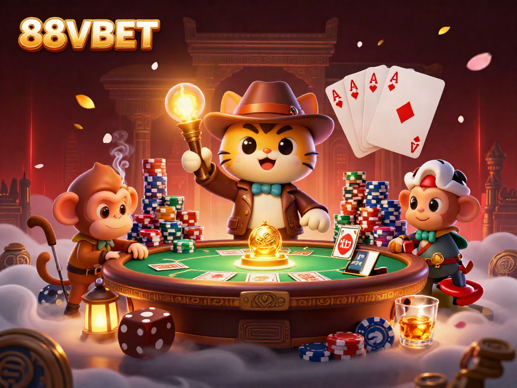 Engage with exciting gameplay at 88VBET while exploring a vibrant 3D casino world.