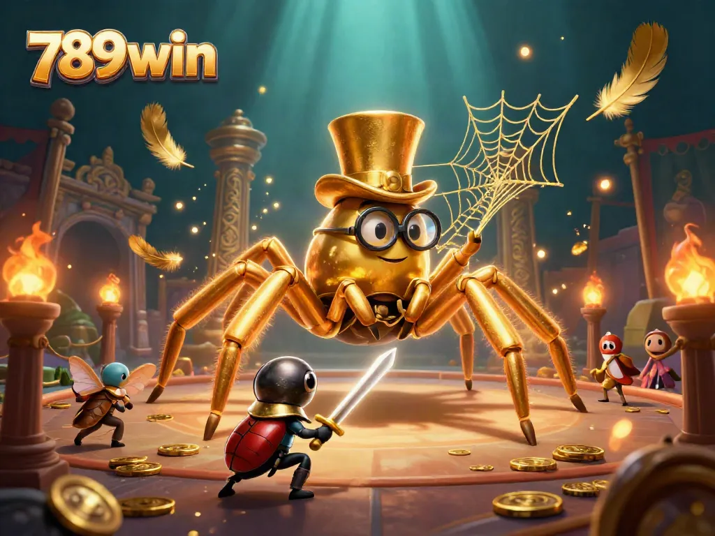 Experience the excitement of 789win with dynamic characters and shimmering casino elements.