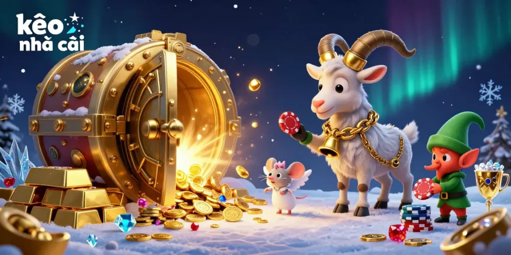 Bettors engage with thrilling kèo nhà cái bets in a festive horror casino with 3D characters stealing chips.