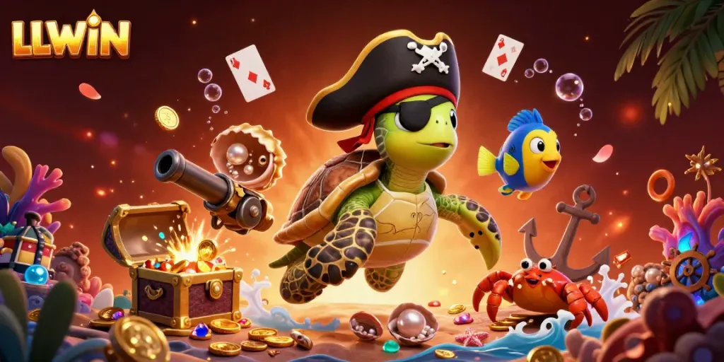 Experience thrilling gameplay at LLWIN, featuring vibrant sea creatures and exciting casino elements.