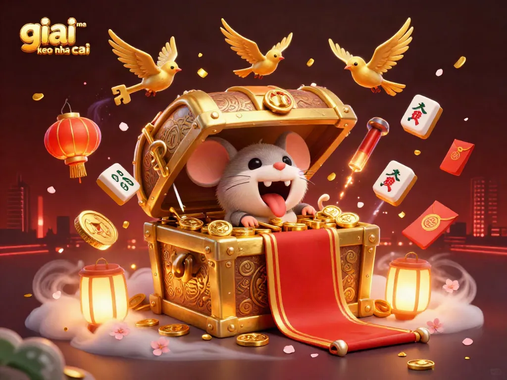 Engage with giai ma keo nha cai in this vibrant 3D illustration of riches enticing adventurer mice.