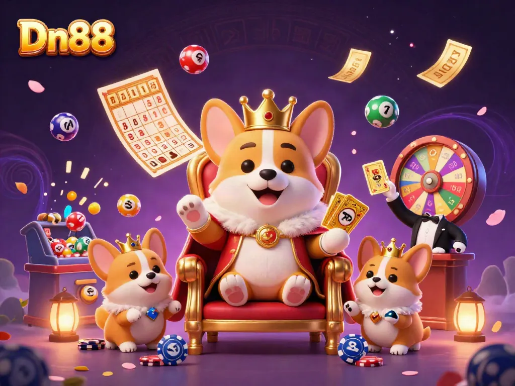 Engage with the vibrant Dn88 casino scene filled with colorful elements and animated characters delivering excitement.