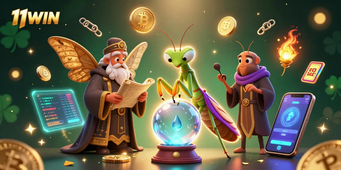 Experience 11WIN’s vibrant casino magic with glowing coins and mystical characters!