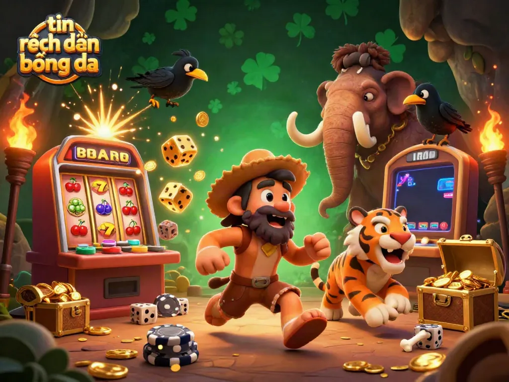 Experience the excitement of tin nhận định bóng đá with enchanting casino elements in a dynamic 3D scene.