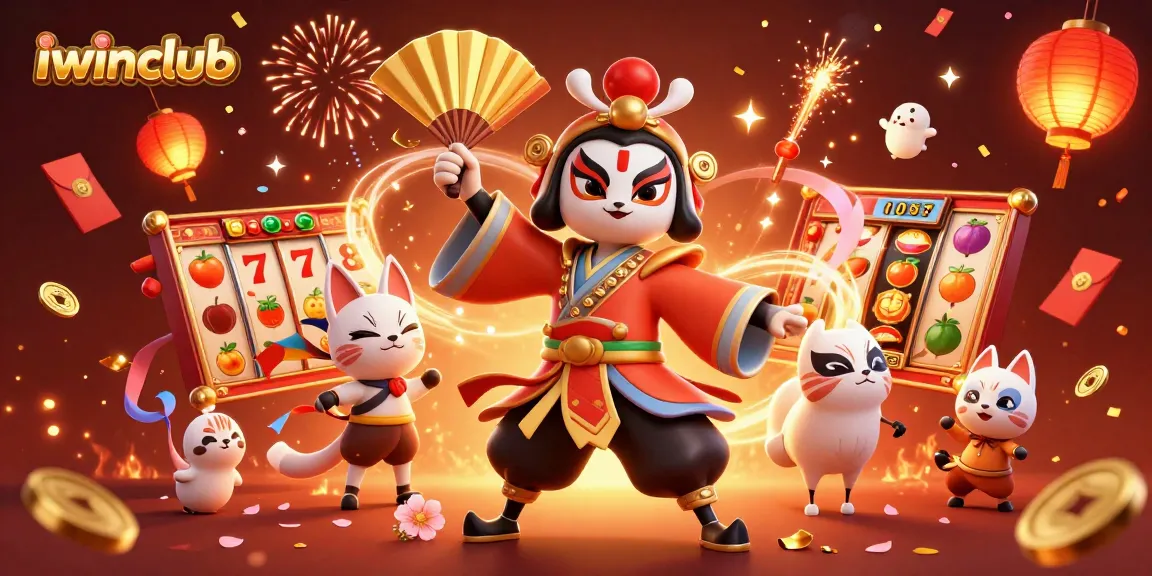 Win big at iwinclub with vibrant 3D illustration showcasing the excitement of casino gaming.