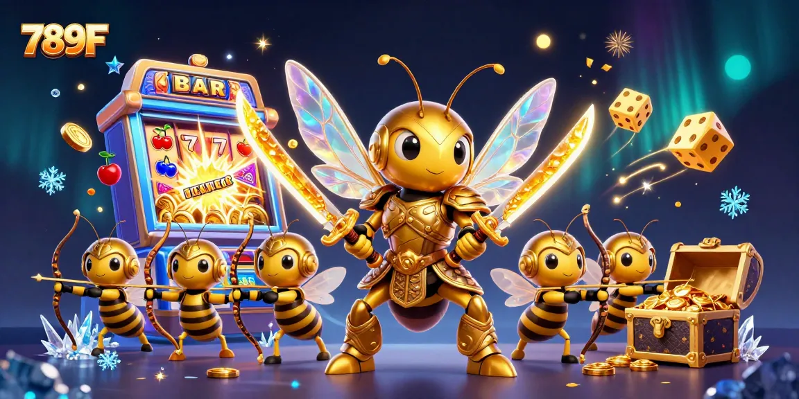 Experience thrilling jackpots with 789F and golden treasures through vibrant animations.