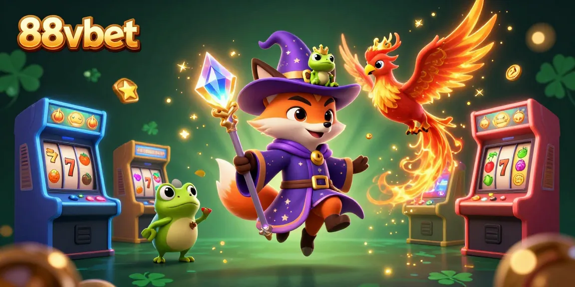 Engage with thrilling gameplay at 88vbet with our vibrant 3D illustration showcasing magical elements and casino excitement.