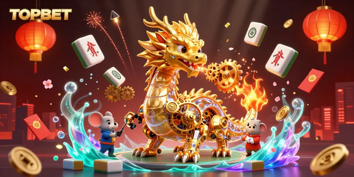 Experience the excitement of TOPBET casino with intricately designed characters and vibrant gaming elements.