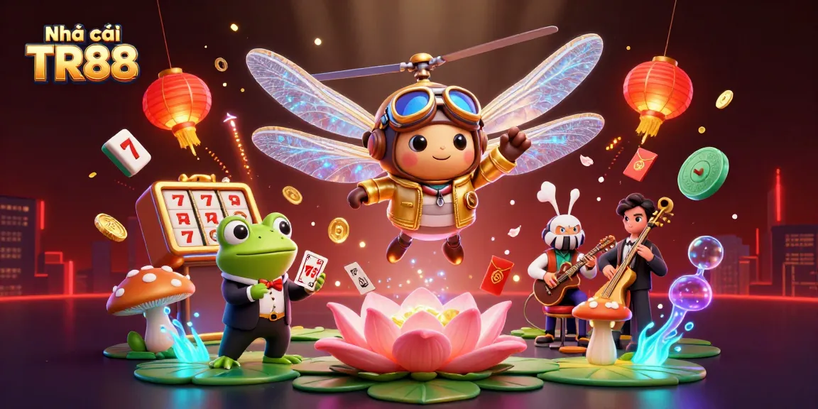 Experience winning excitement at Nhà cái TR88 with vibrant slot reels and dynamic casino elements.